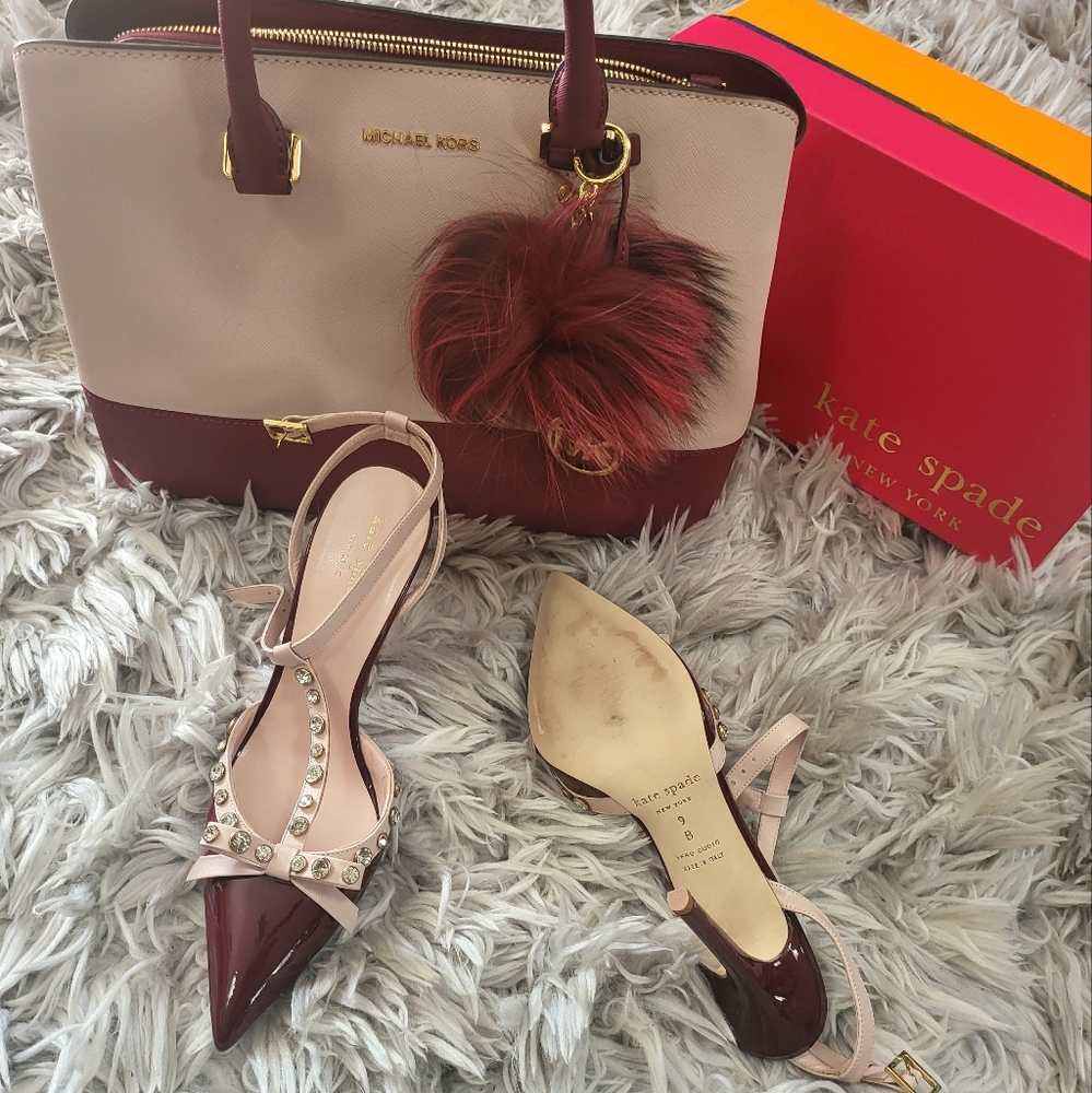 Fashionable shoes and bag set